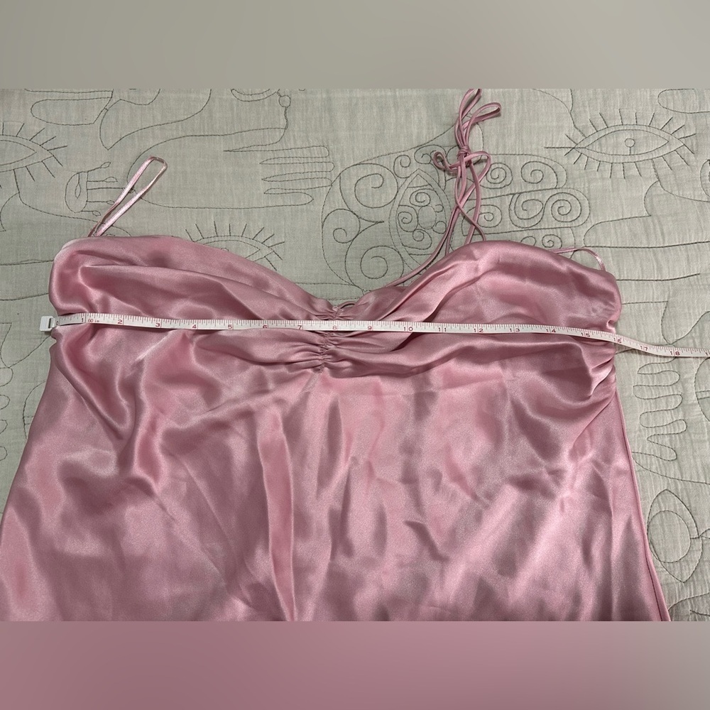 NEW Reformation Valora Satin Halter Dress Sz 12 Babygirl Pink - Picture 5 of 10
